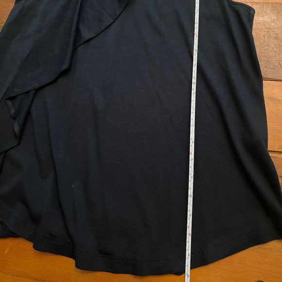 BANANA REPUBLIC NAVY SLEEVELESS SHELL /TOP WITH FRONT DRAPED DETAIL - SZ MED - Picture 4 of 7